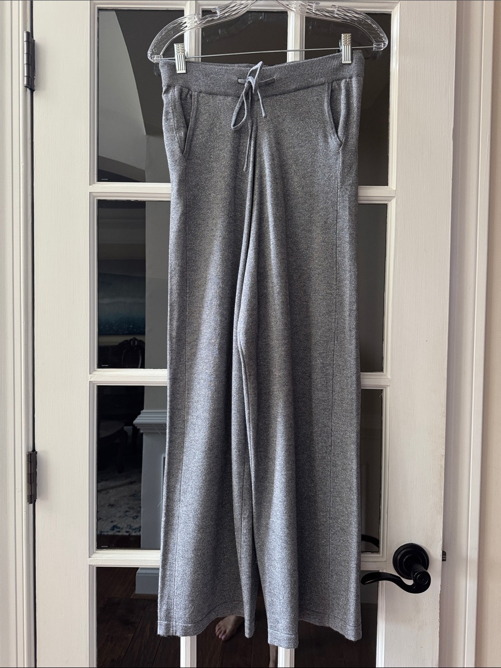 Women's Wide-Leg Knit Lounge Pants - Gray